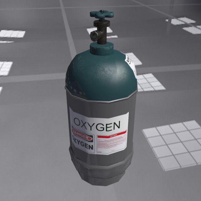 low-poly gas oxygen ballon Modèle 3D .c4d .max .obj .3ds .fbx .stl .blend 