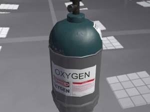 pallone per ossigeno a gas a basso numero di poligoni Modello 3D