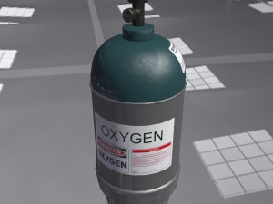 low-poly gas oxygen ballon Modèle 3D