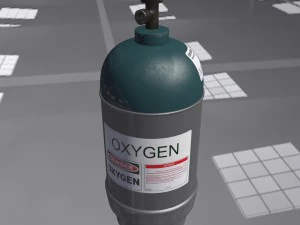 low-poly gas oxygen ballon 3D Model