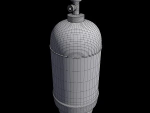 low-poly gas oxygen ballon 3D Model