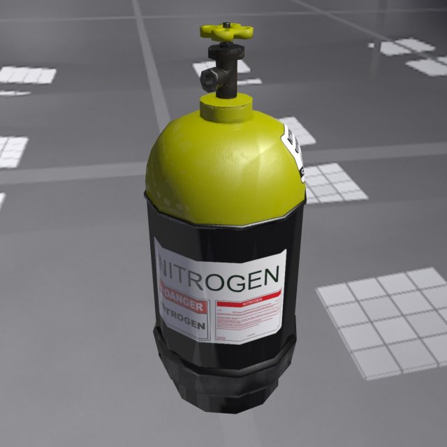 low-poly gas nitrogen ballon 3D Model .c4d .max .obj .3ds .fbx .stl .blend 
