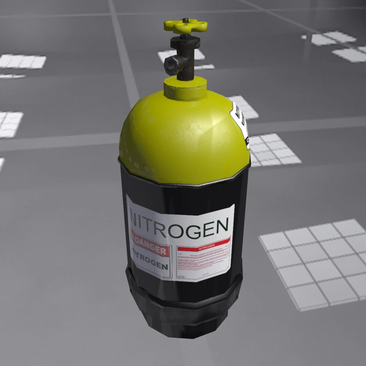 low-poly gas nitrogen ballon 3D Model .c4d .max .obj .3ds .fbx .stl .blend 