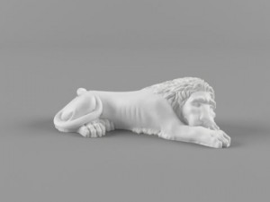 lion sculpture Modelo 3D