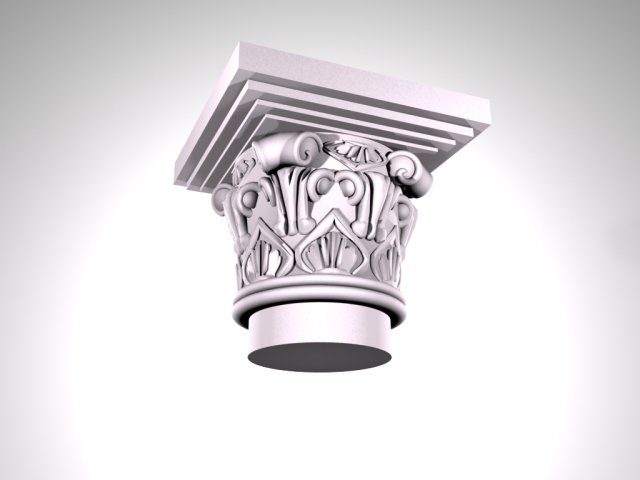 capital for column 4 Model 3D .c4d .max .obj .3ds .fbx .stl .blend 
