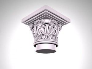 capital for column 4 Model 3D