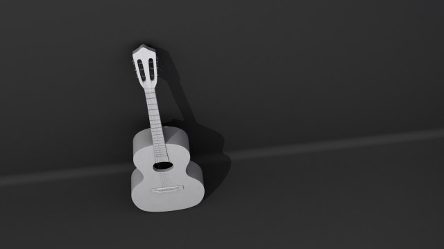 guitar 3D Model .c4d .max .obj .3ds .fbx .stl .blend 