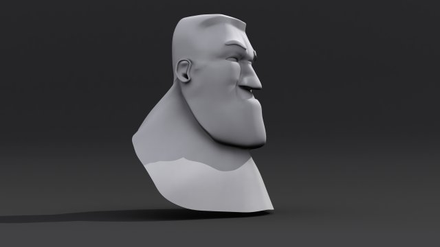 cartoon head 3D मॉडल .c4d .max .obj .3ds .fbx .stl .blend 