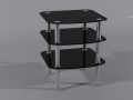 bedside black glass x 3D-Modell