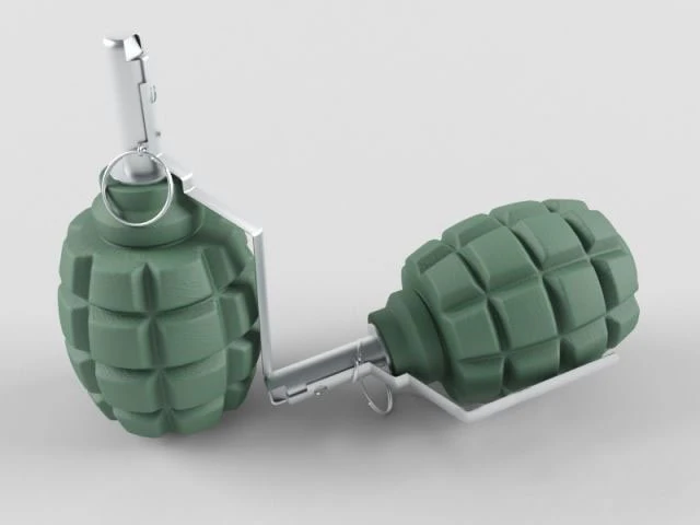 hand grenade 3D Model .c4d .max .obj .3ds .fbx .stl .blend 