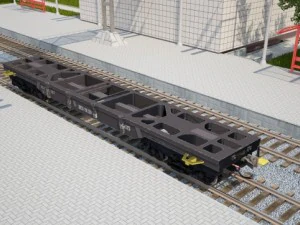 piattaforma ferroviaria Modello 3D