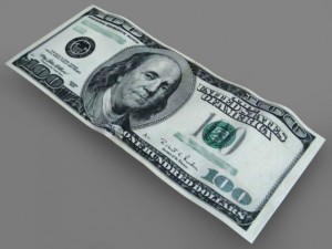 100 dollars 3D Model