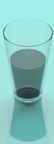 half full half empty optimistic pessimistic glass 3D Model .c4d .max .obj .3ds .fbx .stl .blend