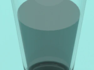 bicchiere mezzo pieno mezzo vuoto ottimista pessimista Modello 3D