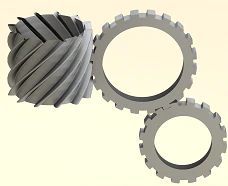 worm gear spur gear 3D Model .c4d .max .obj .3ds .fbx .stl .blend 