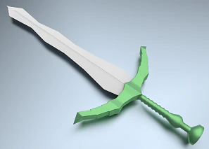 fantasy sword 3D Model .c4d .max .obj .3ds .fbx .stl .blend 