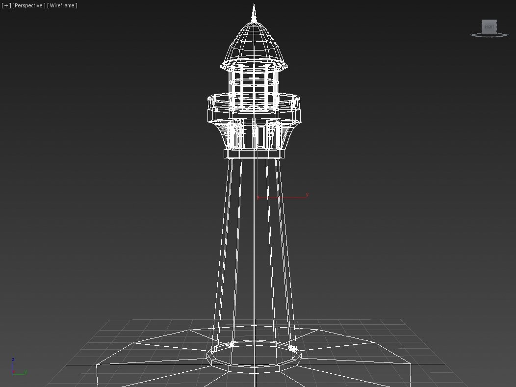 Tower 3d model. Башня 3д мепинга техническая зона. Guard Tower.