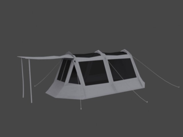 camp tent 3D 模型 .c4d .max .obj .3ds .fbx .stl .blend