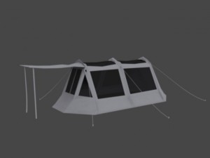camp tent Model 3D