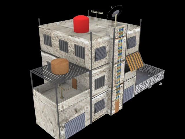 edificio Modello 3D .c4d .max .obj .3ds .fbx .stl .blend 