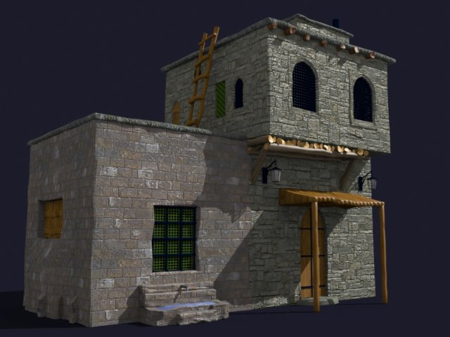 old arab house 1 3D Модель .c4d .max .obj .3ds .fbx .stl .blend 