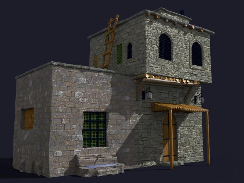 old arab house 1 3D Model .c4d .max .obj .3ds .fbx .stl .blend 