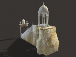 old mosque platform rostrum 3Dモデル