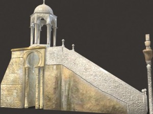 old mosque platform rostrum 3Dモデル