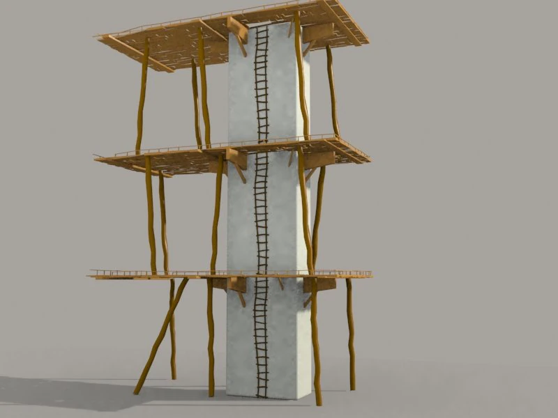 scaffolding 3D Model .c4d .max .obj .3ds .fbx .stl .blend 