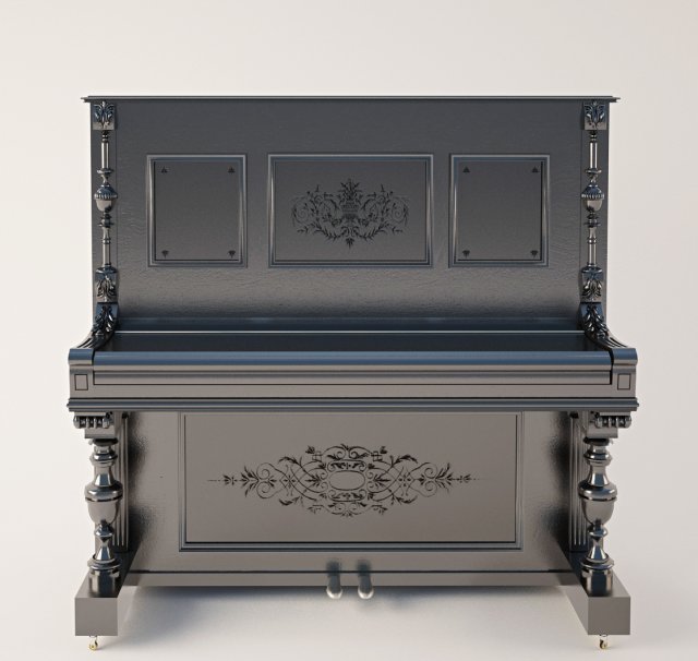 piano becker Modelo 3D .c4d .max .obj .3ds .fbx .stl .blend 