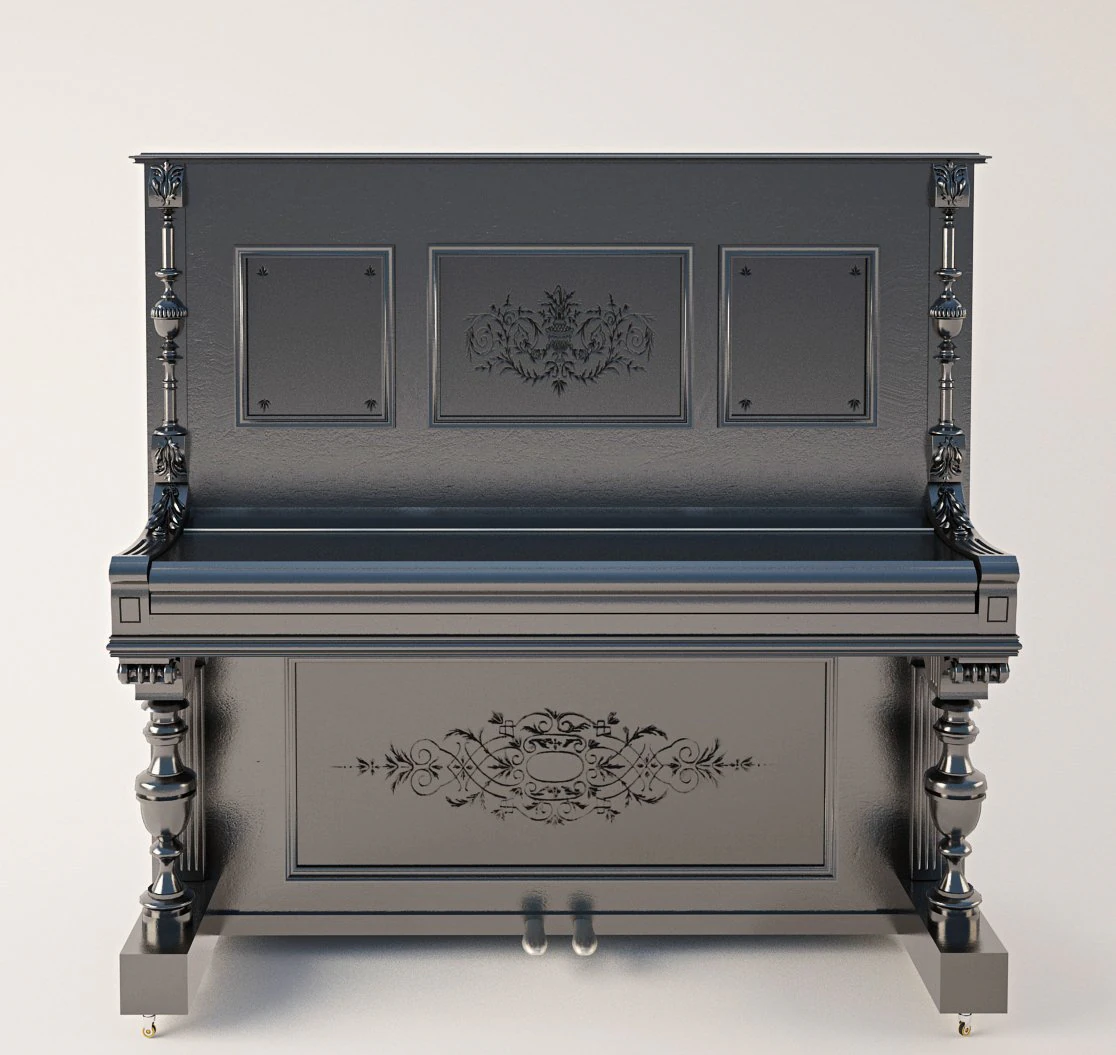 Becker al pianoforte Modello 3D .c4d .max .obj .3ds .fbx .stl .blend 