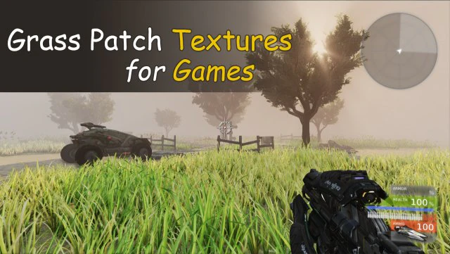 草パッチのテクスチャ 3Dモデル .c4d .max .obj .3ds .fbx .stl .blend 