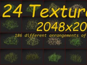 草パッチのテクスチャ 3Dモデル