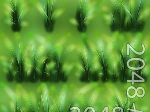 草パッチのテクスチャ 3Dモデル