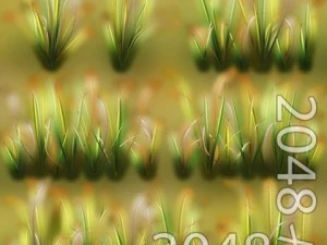 草パッチのテクスチャ 3Dモデル