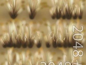 草パッチのテクスチャ 3Dモデル