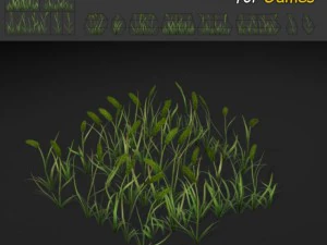 草パッチのテクスチャ 3Dモデル