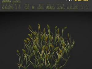 草パッチのテクスチャ 3Dモデル