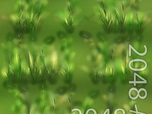 草パッチのテクスチャ 3Dモデル