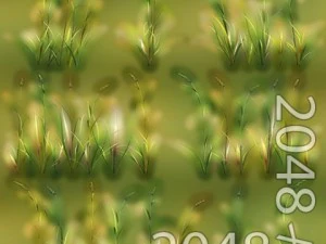 草パッチのテクスチャ 3Dモデル