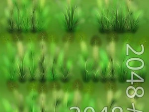 草パッチのテクスチャ 3Dモデル