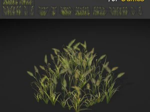 羽葦草 3Dモデル