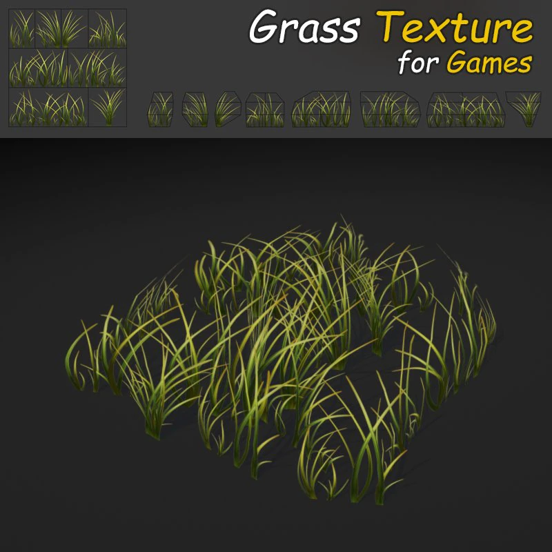 simple grass texture 3D Model .c4d .max .obj .3ds .fbx .stl .blend 