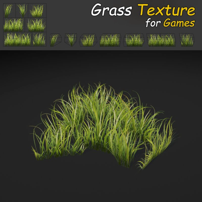 dense grass texture 3D Model .c4d .max .obj .3ds .fbx .stl .blend