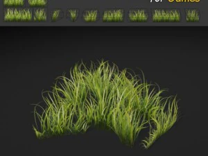 密な草のテクスチャ 3Dモデル