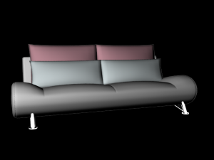 interior sofa  2 Model 3D