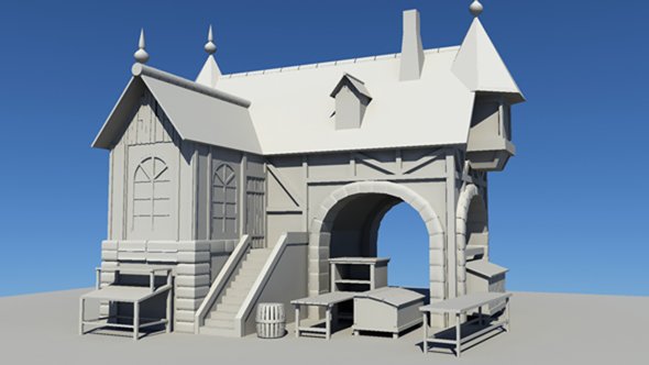 basic3dhouse Modelo 3D .c4d .max .obj .3ds .fbx .stl .blend 