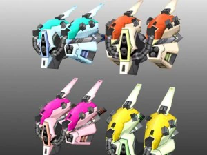 scifi  lowpoly war back 3D Model