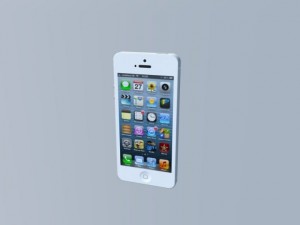 iphone5 white Modèle 3D
