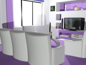living room Model 3D